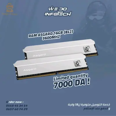 Ram asgard 16gb 8x2 3600MHZ