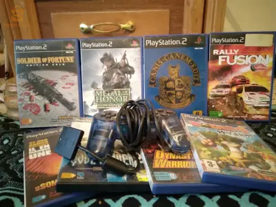 manette ps2 + 15 jeux ps2