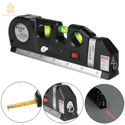 Niveau Laser 4en1 Fixit Level pro 3 Outil de musure Polyvalent Ruban De 8 Pieds
