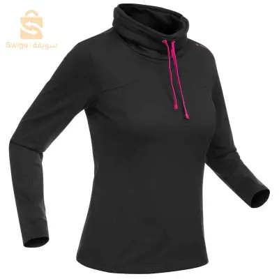 Chemise chaude de randonnée à manches longues - sh100 warm - femme