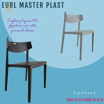 Chaise MASTER PLAST en pp Vierge pour vos espaces intérieurs et extérieurs