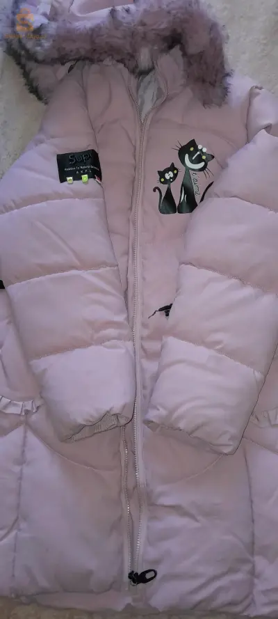 manteau fillettes 10/12 ans long au genoux