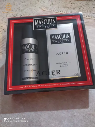 coffret parfum MASCULIN ACIER ORIGINAL FRANÇAIS 100 ML 💞💞