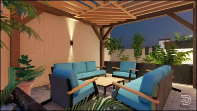 تصميم الأسطح و المساحات الخضراء و الخارجية