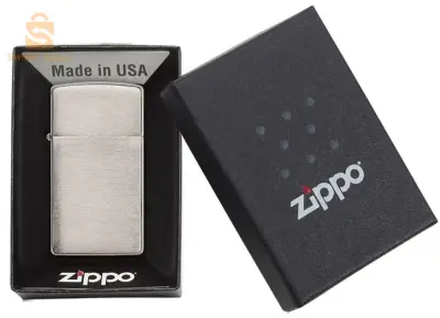 Zippo Briquet slim br finish chrm