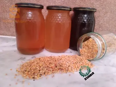 عسل +حبوب الطلع +عكبر +غذاء ملكي