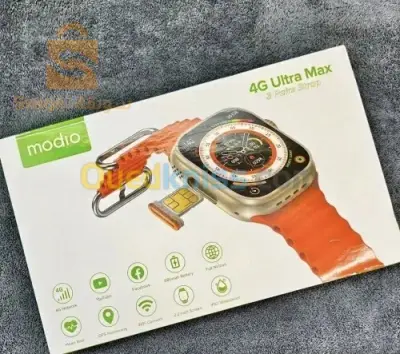 Modio 4G Ultra Max Smartwatch Ac Puce Et 3 Bracelets