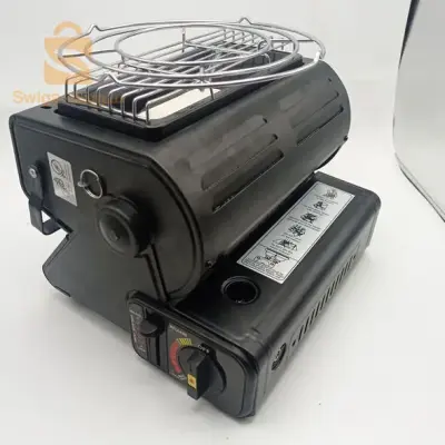 موقد محمول للطهي والتسخين 2في1 يعمل بالغاز صغير الحجم Mini Réchaud et Resistance à Gaz Portable Idéal Pour les Camping 1.3kw