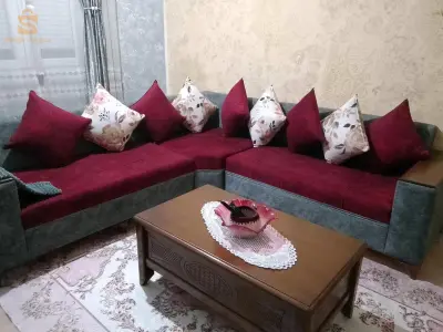 صالون جديد على شكل حرف L + طاولة