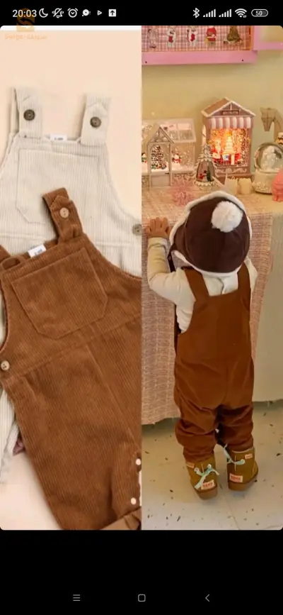 salopette velours pour enfants