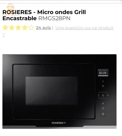 Micro-ondes ndes  encastrable rosieres