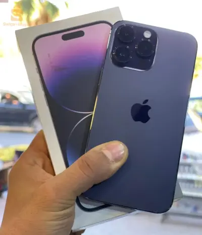 iphone 14 pro max 128gb batterie 93% couleur purpel avec sans boite vide