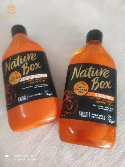 💞. shampooing et après shampooing nature boxe a l'huile d'abricot sans silicone sans sulfate original allemand 💯💯💯