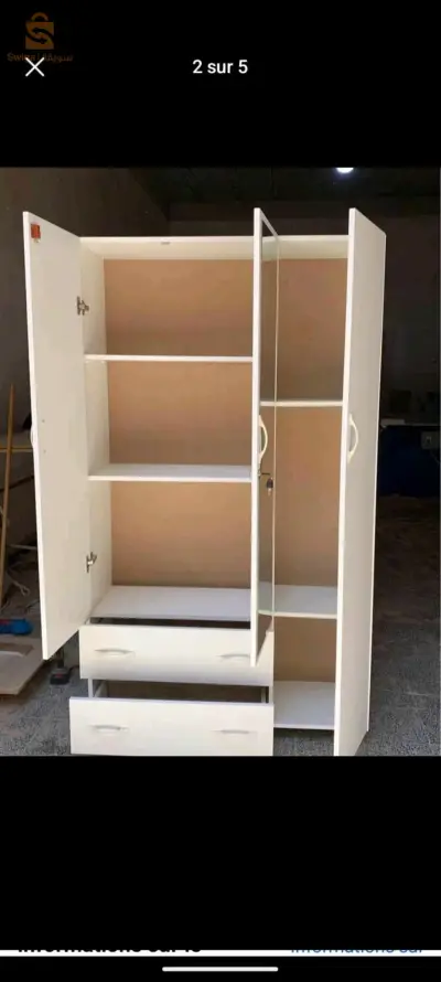 خزانة 3 أبواب ميلامين اسباني Armoire 3 portes en mélamine espagnole