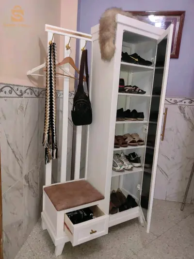 porte chaussures Bois rouge 1er choix1 90×100×40cm