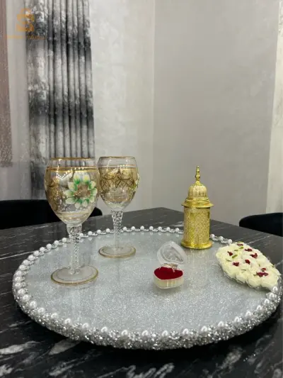 صحون تجميلية للمناسبات plateau mirrioir)