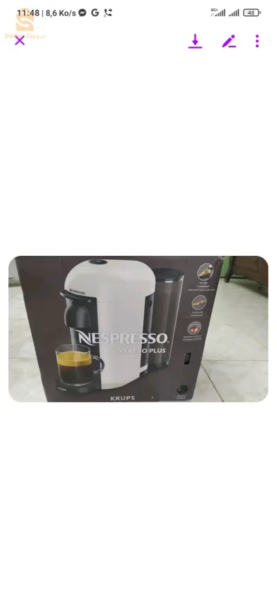 cafetière Nespresso Vertou plus Venu de France avec le capsule rechargeable