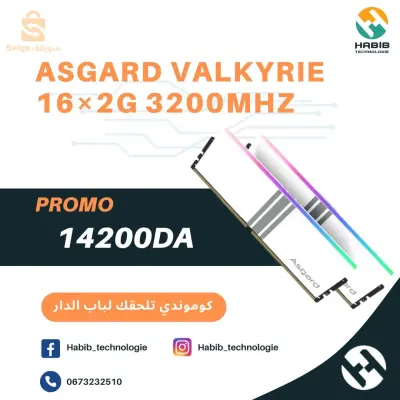 رامات asgard valkyrie 32g 3200mhz(16×2)