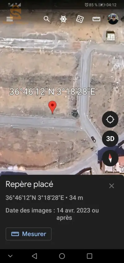 VEND TERRAIN HRAOUA 245 M2 AVEC PERMIS DE CONSTRUIRE