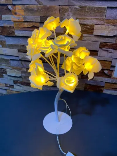 مصباح طاولة LED على شكل شجرة ورد، إضاءة ديكورية، مثالي لغرفة النوم أو كهدية$👍