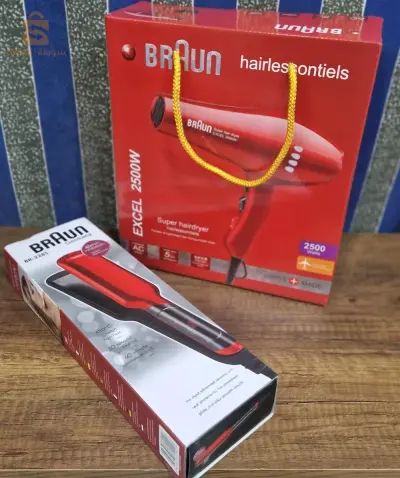 Pack lisseur +séchoir Braun copie Rouge