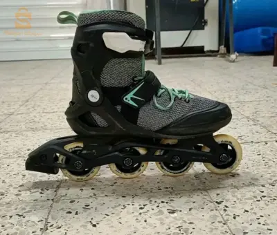 Decathlon Oxelo FIT100 Inline Fitness Women Roller Skate 76mm 80A، Pale Gray