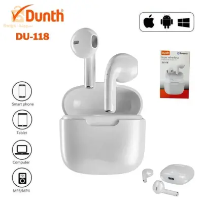 Écouteurs sans fil bluetooth, écouteur mains libres, couleur blanc DUNTH DU-T118