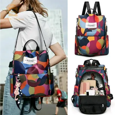 Sac à dos oxford Antivol étanche pour femmes – multicouleur – حقيبة ظهر أكسفورد مقاومة للماء ومضادة للسرقة للنساء$👍