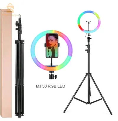 MJ-30 RGB LED Soft Ring Light With Stand-Selfie Light