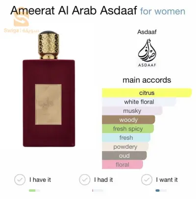 Parfum Ameerat Al Arab - L'eau de parfum 100ml عطر أميرة العرب الأصلي🎁💯