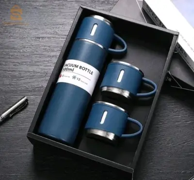 Ensemble de Tasses & Thermos Double Couche En Acier Inoxydable 500 mL