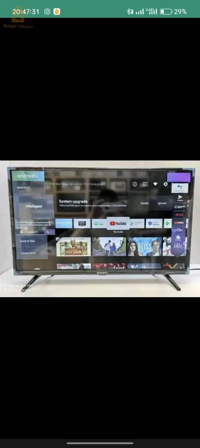 Télé original 
 1366×786 HD
32 pouce 
Smart 
Android 9 
Slim design