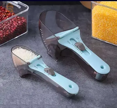 Cuillère à mesurer en plastique avec échelle - ملعقة قياس بلاستيكية للمطبخ$👍