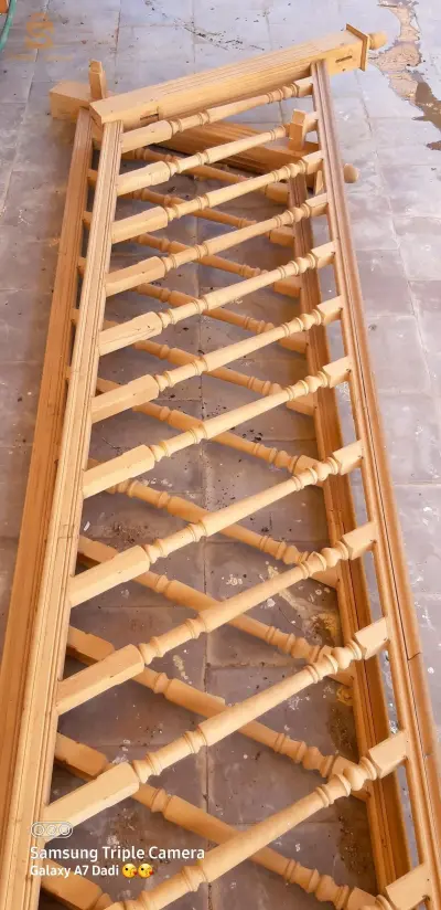 rampe d'escalier en hêtre pour 2 étages complet