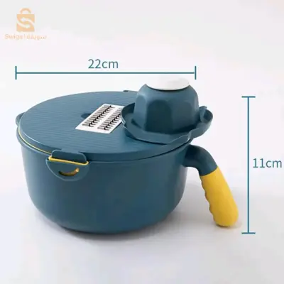 Pot Coupe-légumes manuel multifonctionnel avec panier de vidange