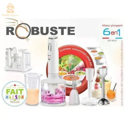 خلاطات و محضرات الطعام Robuste Mixeur  6 En 1 – 400 W