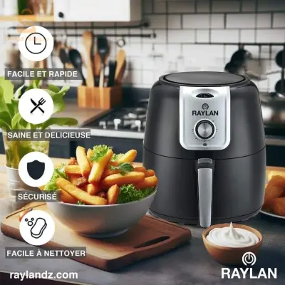 Friteuse marque raylan✅ Garantie 12mois✅ Capacité 7,5L✅ Puissance 1800w✅ Couleur noir