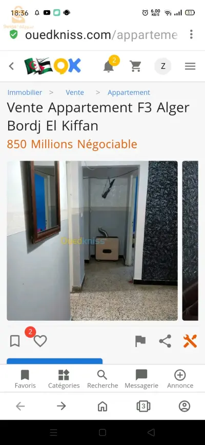 appartement trois pièces 3 ème étage
