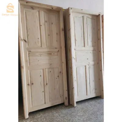 porte en bois rouge 220/90