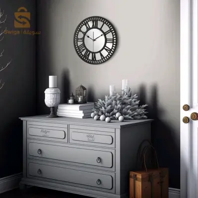 Horloge Murale Décoration 🕰️ Effet Miroir 🌟 40/40Cm ساعة حائط للديكور 🕰️ بتأثير المرآة 40/40 سم
