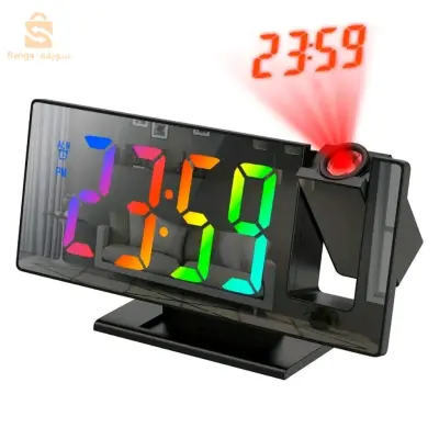 ساعة منبه رقمية ذكية مع جهاز عرض USB بدرجة حرارة 180 درجة RGB، غفوة DS-3618LP-C$👍