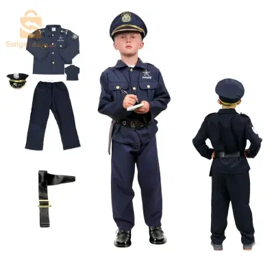 🚨👮⭐ أزياء كابتن الشرطة للأطفال من سن 3 إلى 8 سنوات