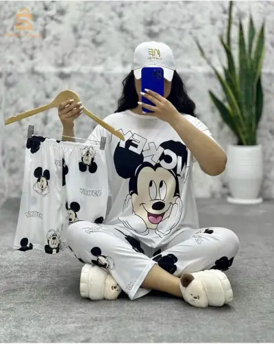 بيجامة نسائية  3 قطع