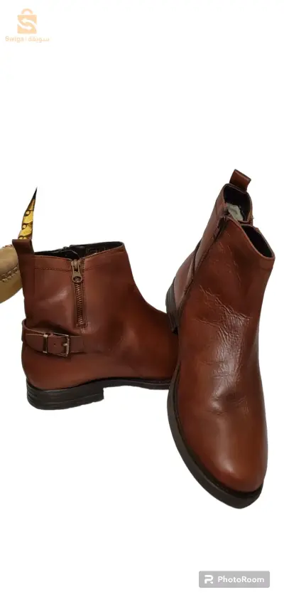 boots hommes veritable cuir intérieur laine pointure 44