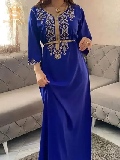 robe caftan en tissu prada