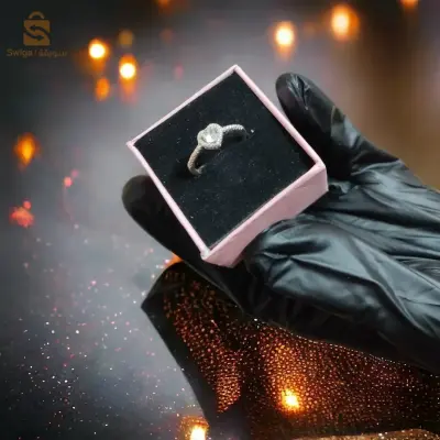 خاتم بندورة فضة بطابع 925