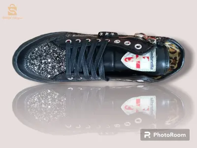 basket montante noir LAMBRETTA pour Femmes