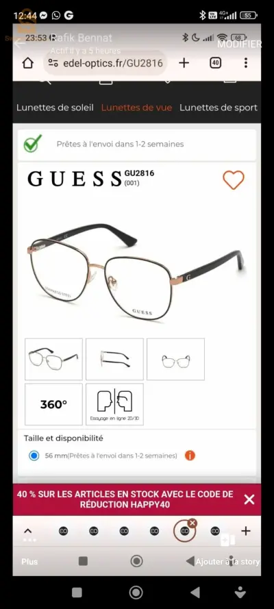 lunettes de soleil et de vue pour femme