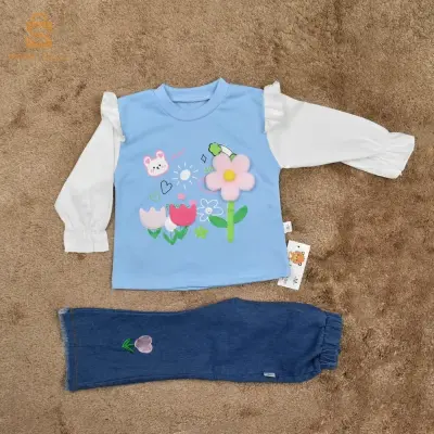 ENSEMBLE Cartoon 2 Pieces Bleu