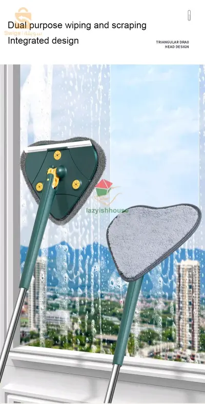 Serpillière de nettoyage télescopique multifonctionnelle, rotative à 360 Degrés, réglable